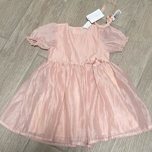 Pink Puff Sleeve Dress